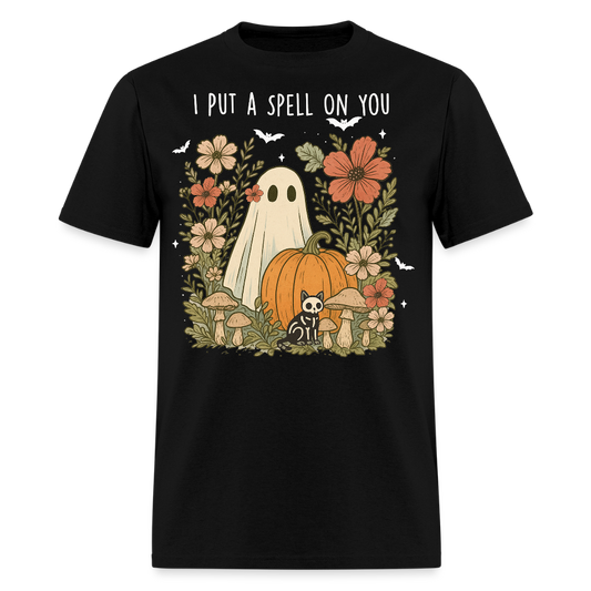 I Put a Spell on You Halloween Ghost T-Shirt - black