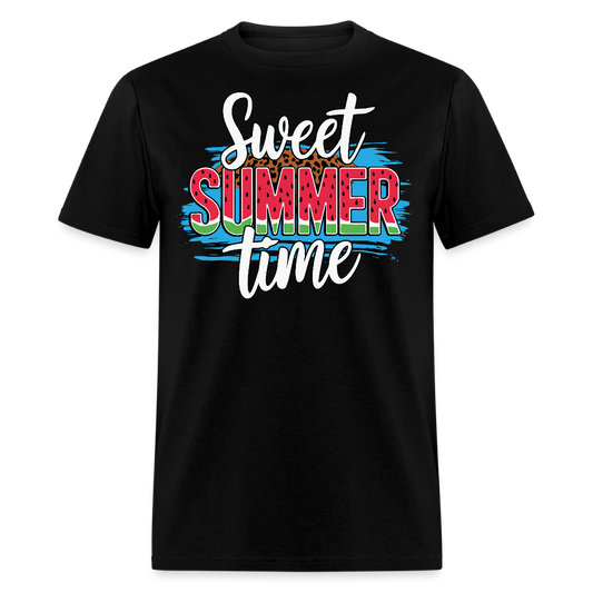 Sweet Summertime Watermelon Summer Vacation T-shirt - black