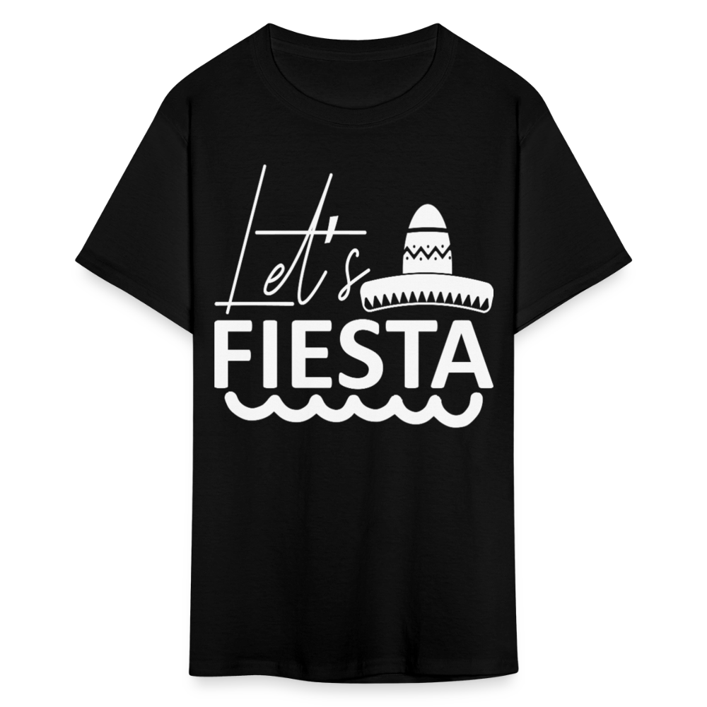 Mexican Fiesta Party Tee for Celebration Let’s Fiesta T-shirt - black