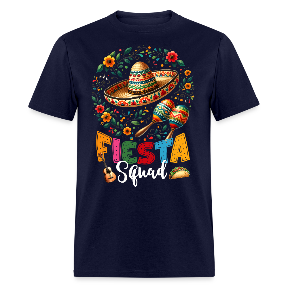 Fiesta Squad Matching Tee For Mexican Parties Cinco De Mayo T-shirt - navy