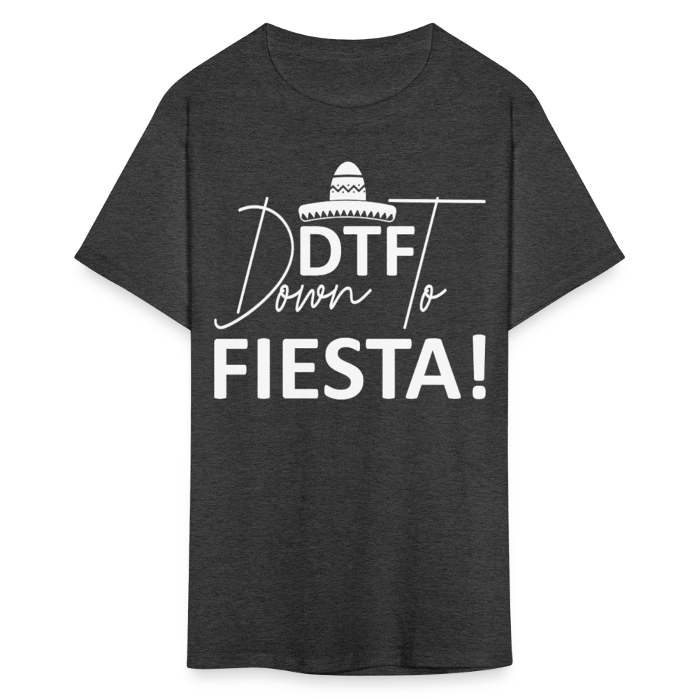 Mexican Fiesta Celebration Tee Down to Fiesta Drinking T-shirt - heather black