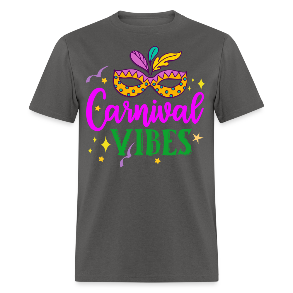 Masquerade Mask Festival Tee Mardi Gras Carnival T-shirt - charcoal