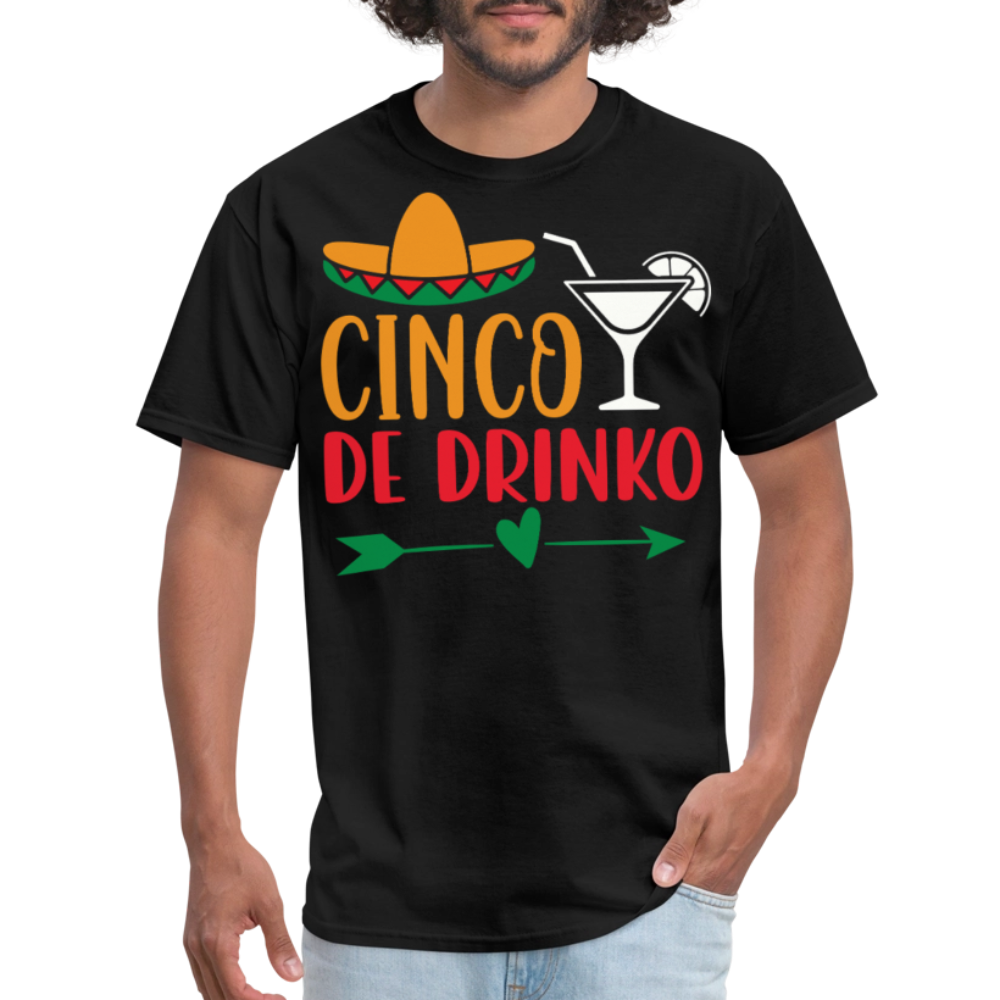 Funny Cinco de Mayo Drinking Tee Cinco de Drinko party T-shirt - black