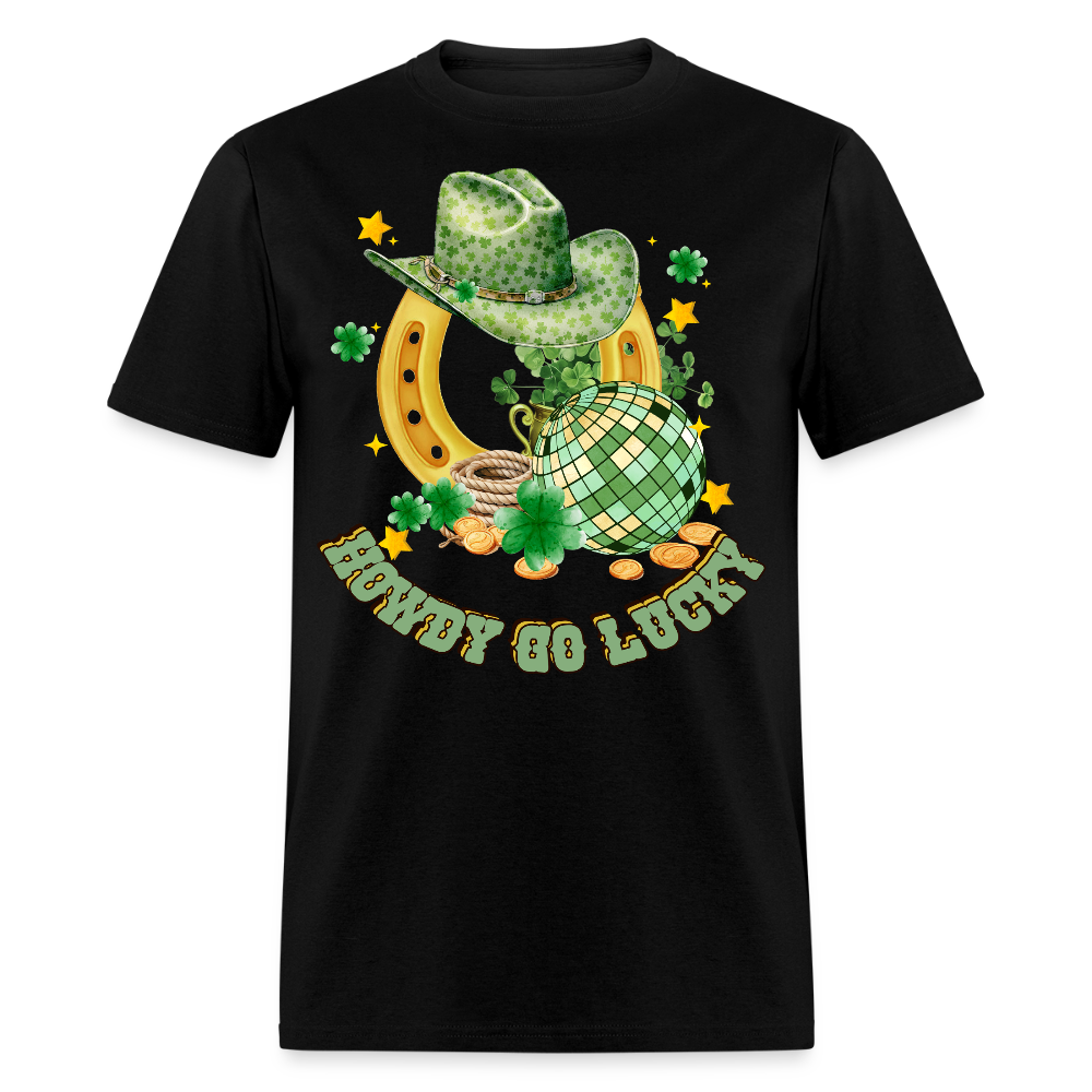 Howdy Go Lucky St Paddy’s Day T-shirt - black