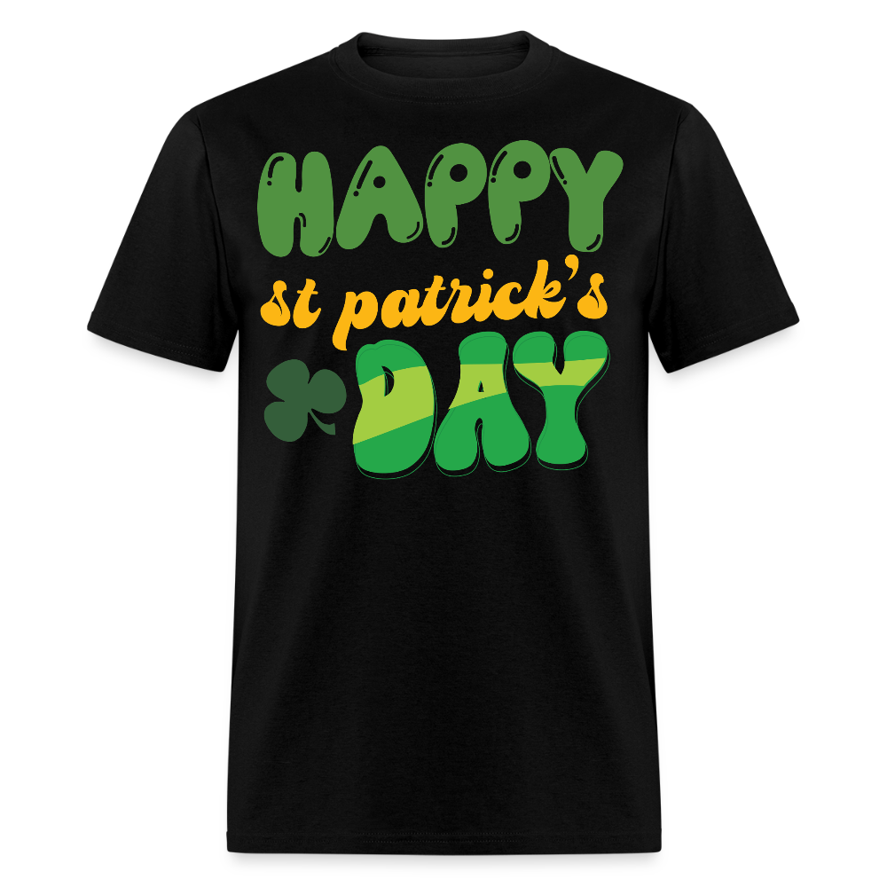 Retro-style Happy St Patrick’s Day T-shirt - black