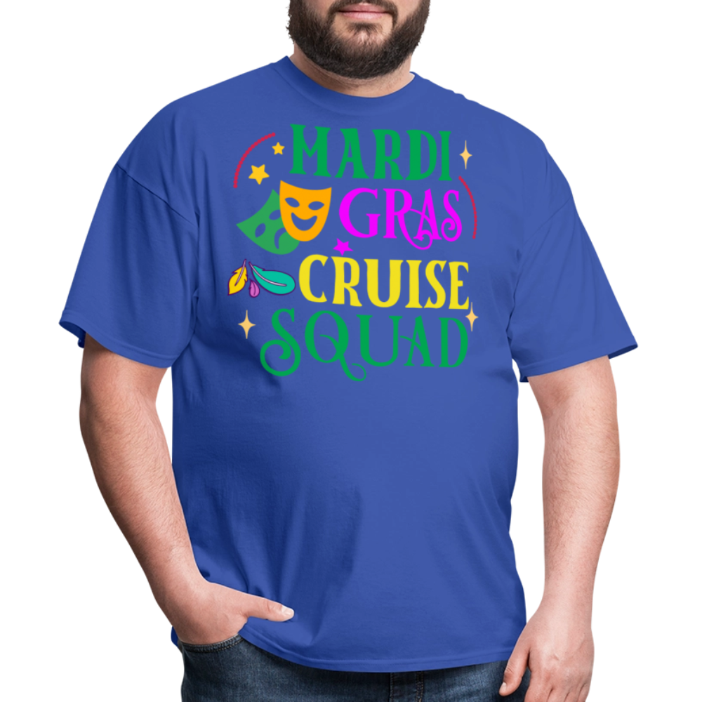 Funny Mardi Gras Cruise Squad Unisex T-shirt - royal blue