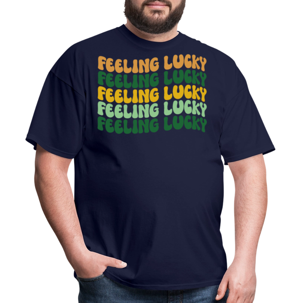 Retro Feeling lucky St Patrick’s Day T-shirt - navy