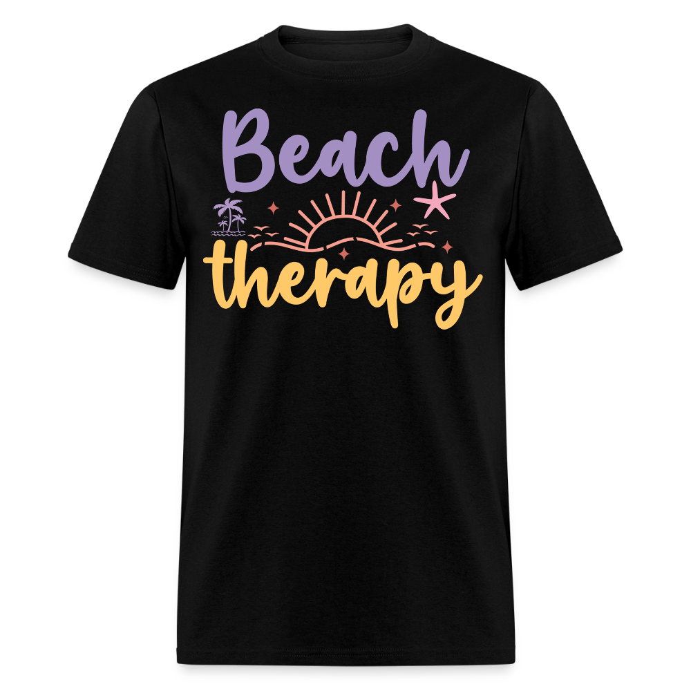 Beach Therapy Tee Summer Vacation T-shirt - black