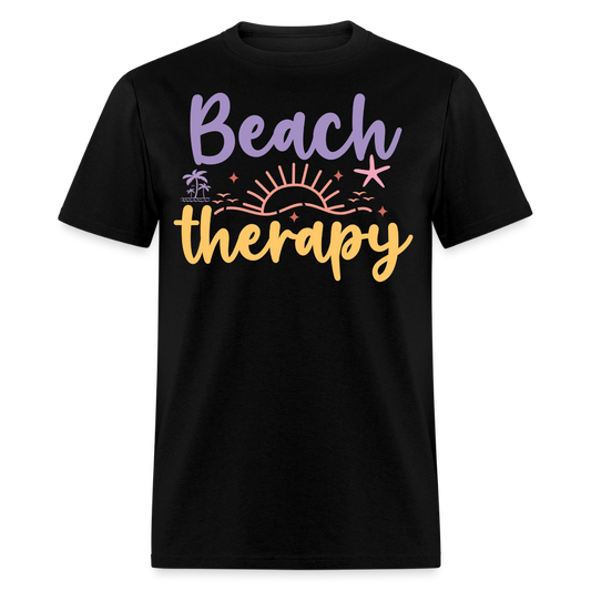 Beach Therapy Tee Summer Vacation T-shirt - black