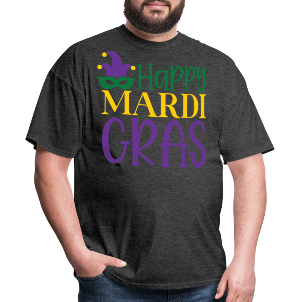 Funny and Stylish Mardi Gras Festival Unisex T-shirt - heather black