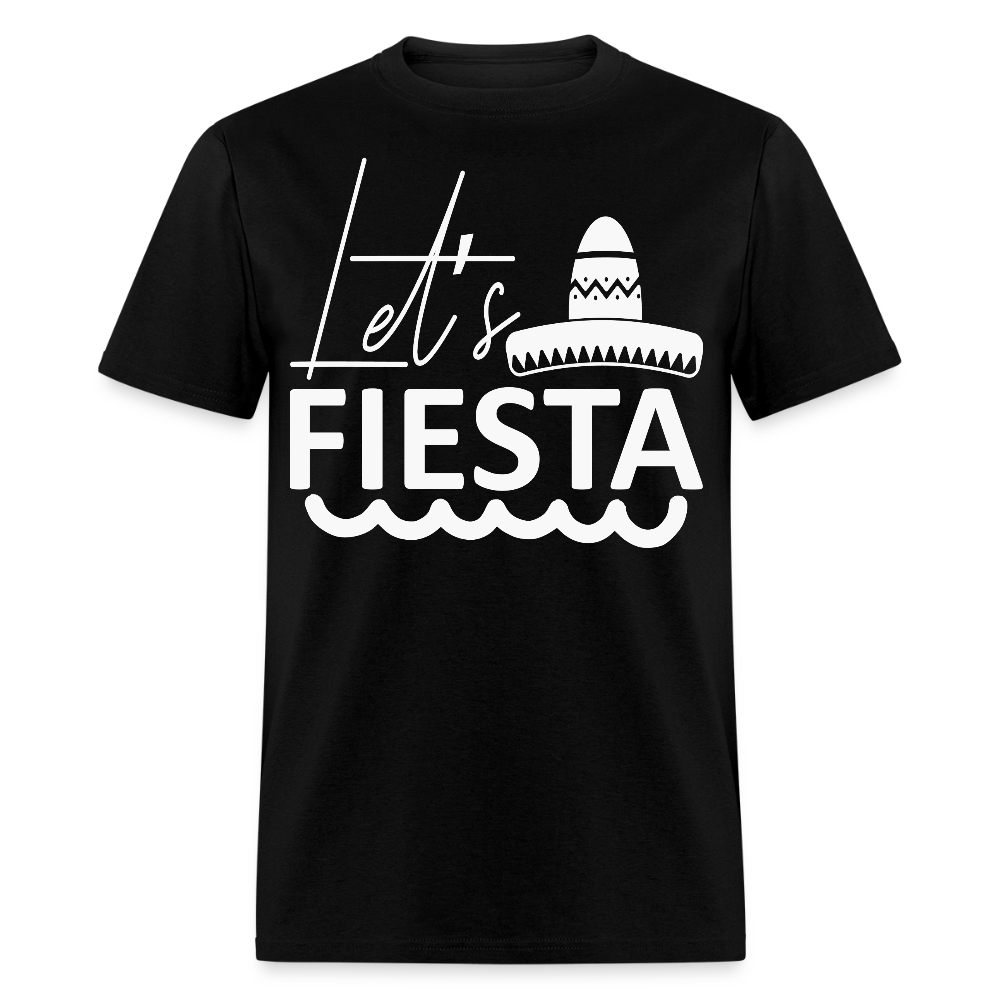 Mexican Fiesta Party Tee for Celebration Let’s Fiesta T-shirt - black