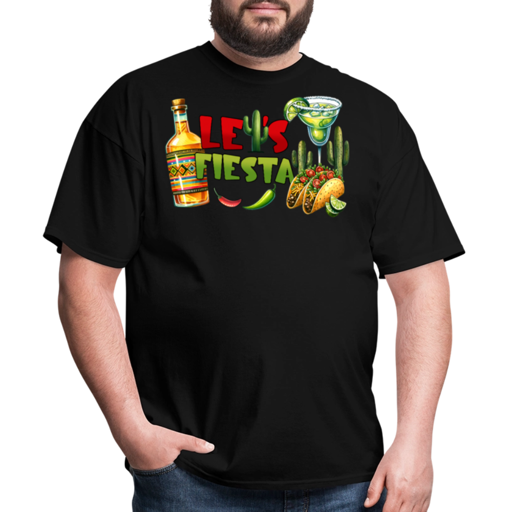 Let’s Fiesta Mexican Celebration Tee Cinco de Mayo Party T-shirt - black