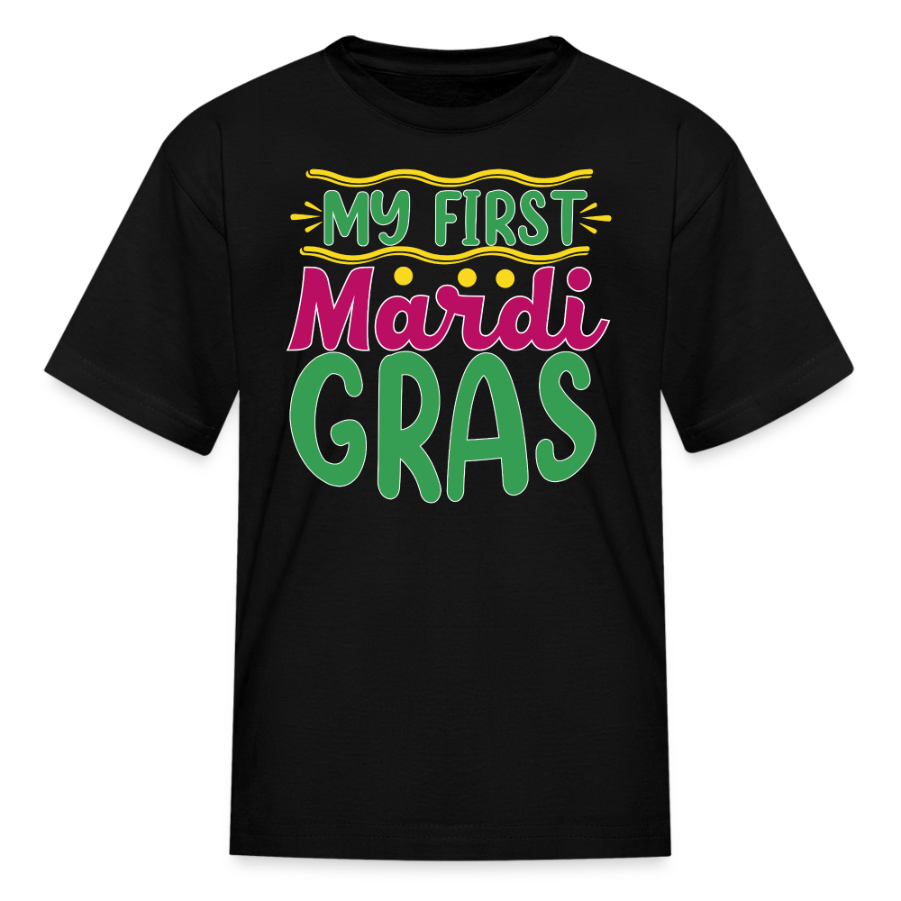 Baby’s First Mardi Gras Outfit Colorful Festival T-shirt - black