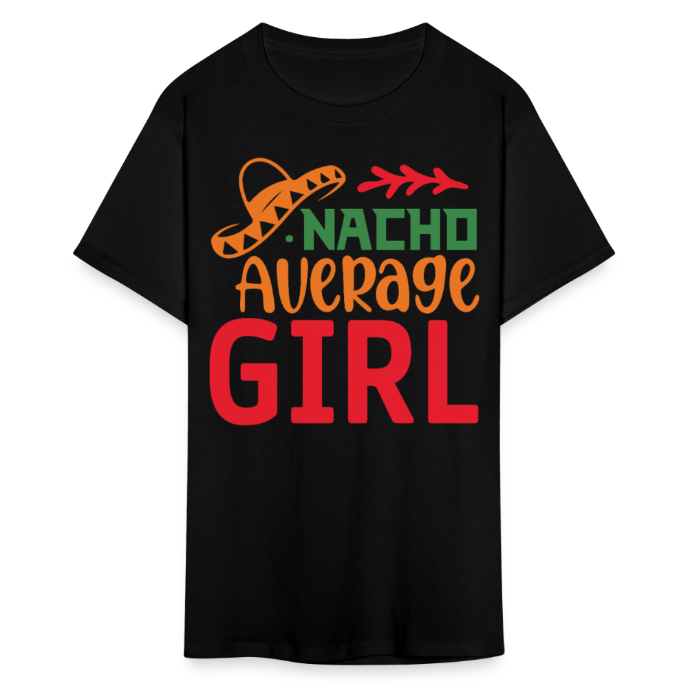 Cute Mexican Party Outfit For Her Nacho Average Girl Fiesta T-shirt - black