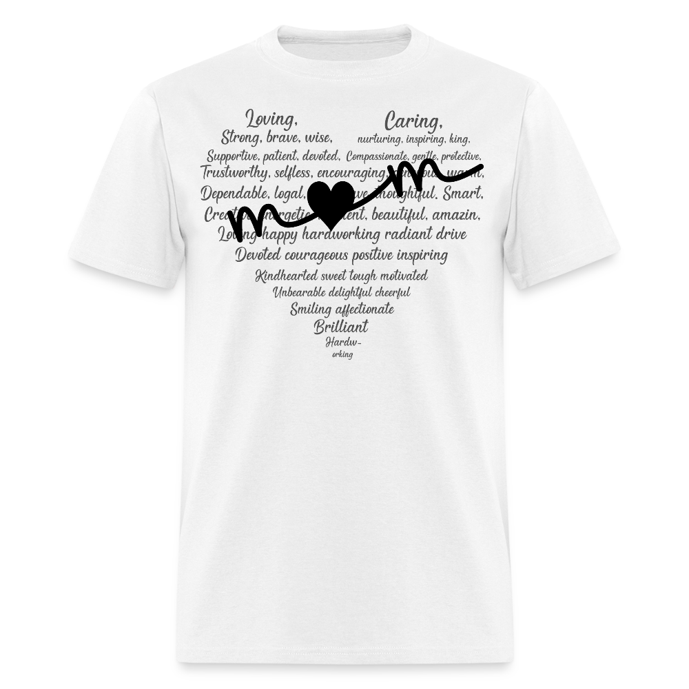 Inspirational Word Art Tee For Mother’s Day Gift T-shirt - white