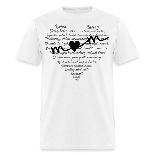 Inspirational Word Art Tee For Mother’s Day Gift T-shirt - white