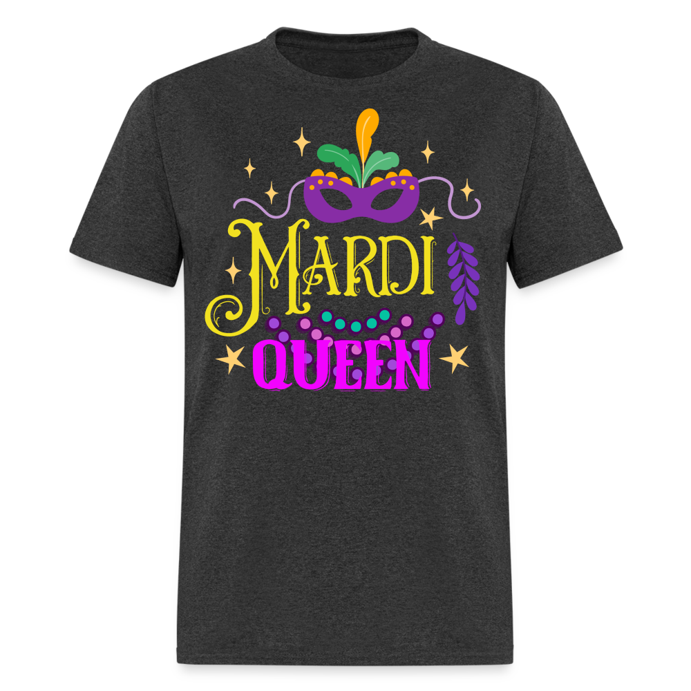 Mardi Gras Queen Tee For Women Masquerade-themed T-shirt - heather black