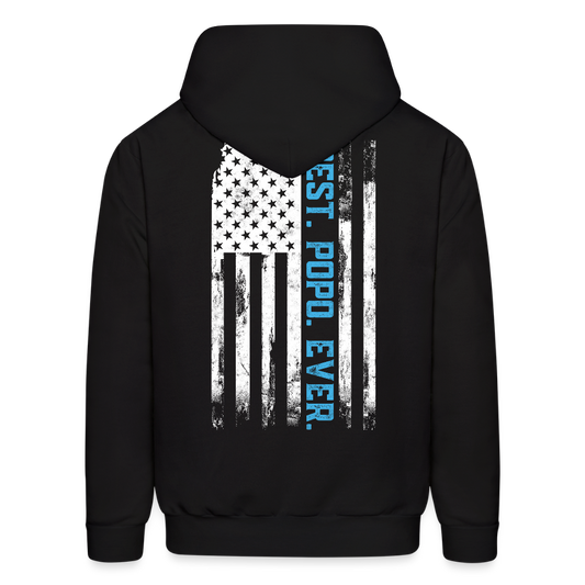 Best Popo Ever Gift For Dad Hoodie - black