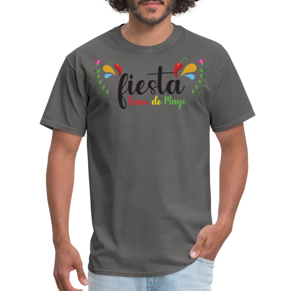 Cute and Festive Cinco De Mayo Fiesta T-shirt - charcoal