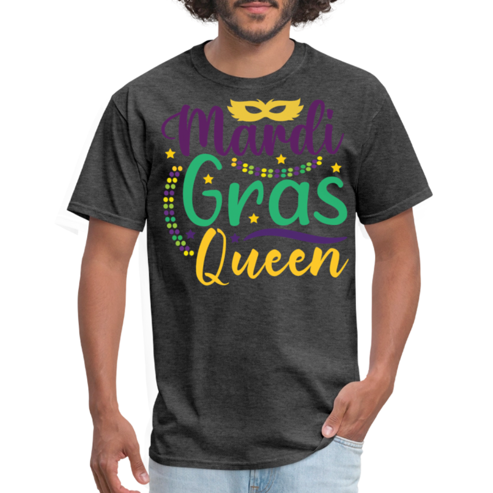 Mardi Gras Queen Tee For Women Masquerade Party T-shirt - heather black