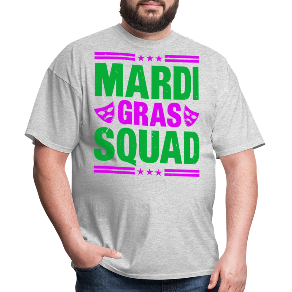 Mardi Gras Squad Shirt for Groups New Orleans Festival T-Shirt - heather gray