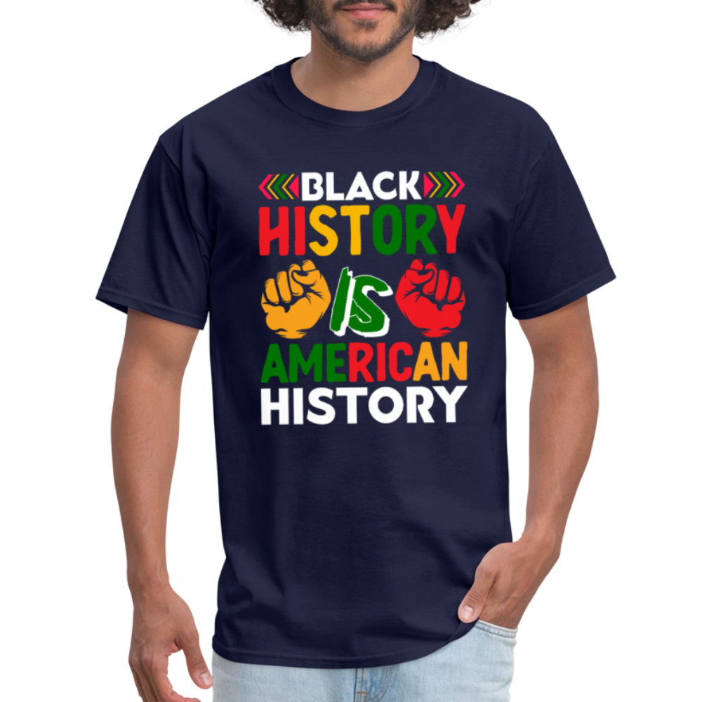 Black History is American History shirt African American Culture T-shirt - navy