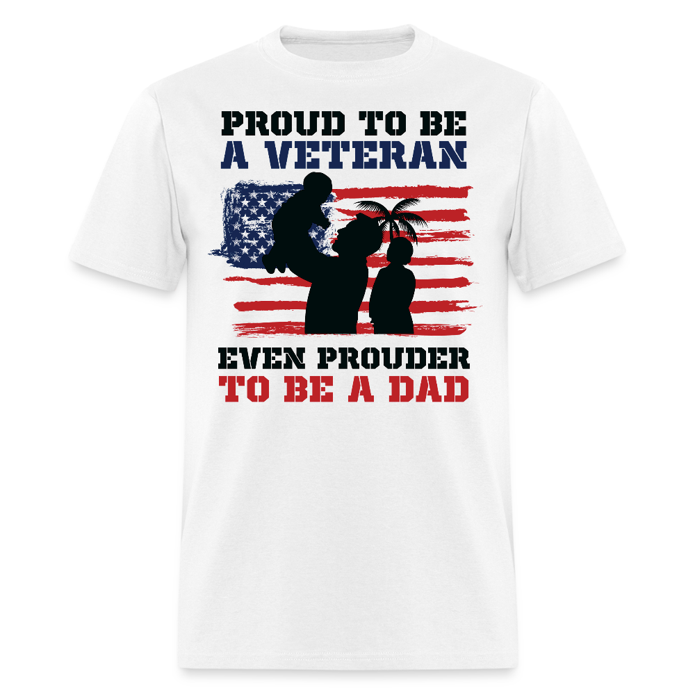 Father's Day Gift For Veteran Military Dad T-shirt - white