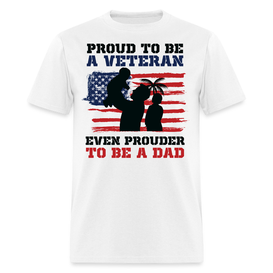 Father's Day Gift For Veteran Military Dad T-shirt - white