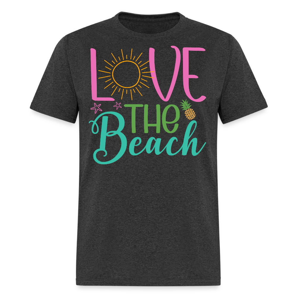 Love The Beach Summer Vacation T-shirt - heather black