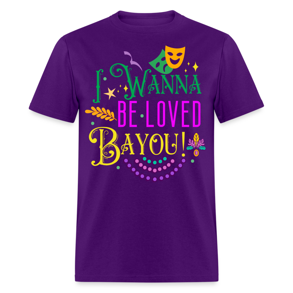 Bayou-inspired Funny Graphic Tee Mardi Gras Party T-shirt - purple