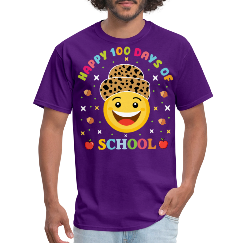 Leopard Print 100 Days Of School Shirt For Teachers Unisex T-Shirt - purple