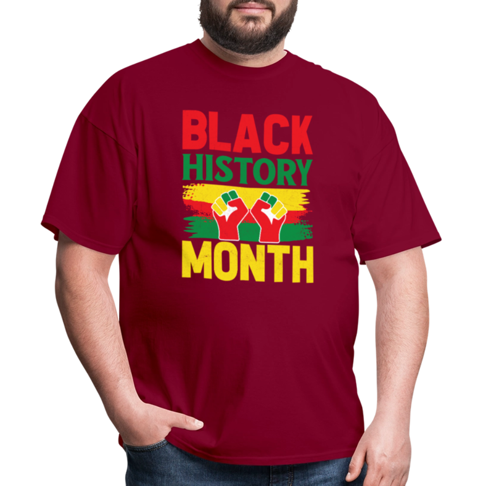 African American Pride Apparel for Black History Month T-Shirt - burgundy