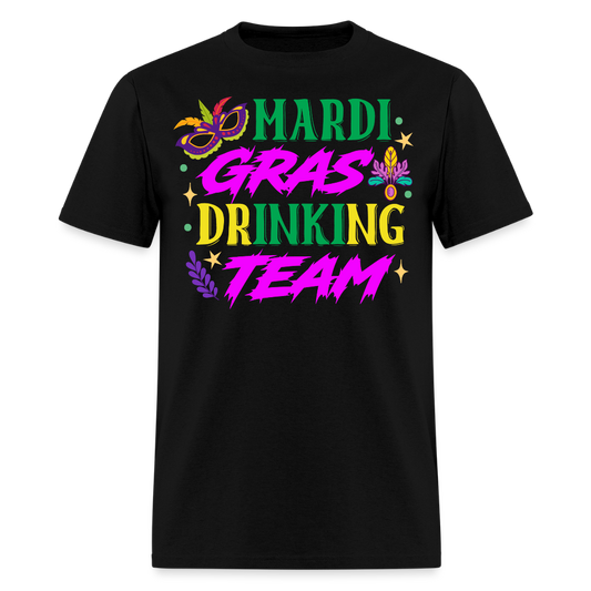 Funny Mardi Gras Party Tee Mardi Gras Drinking Team T-shirt - black