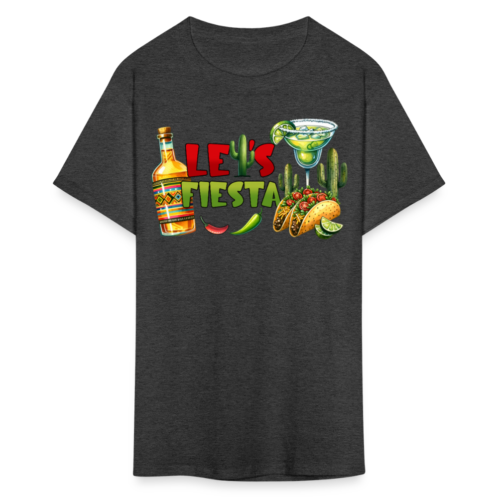 Let’s Fiesta Mexican Celebration Tee Cinco de Mayo Party T-shirt - heather black