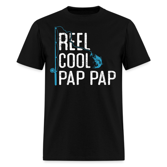 Reel Cool Pap Pap Fishing Gifts T-shirt - black