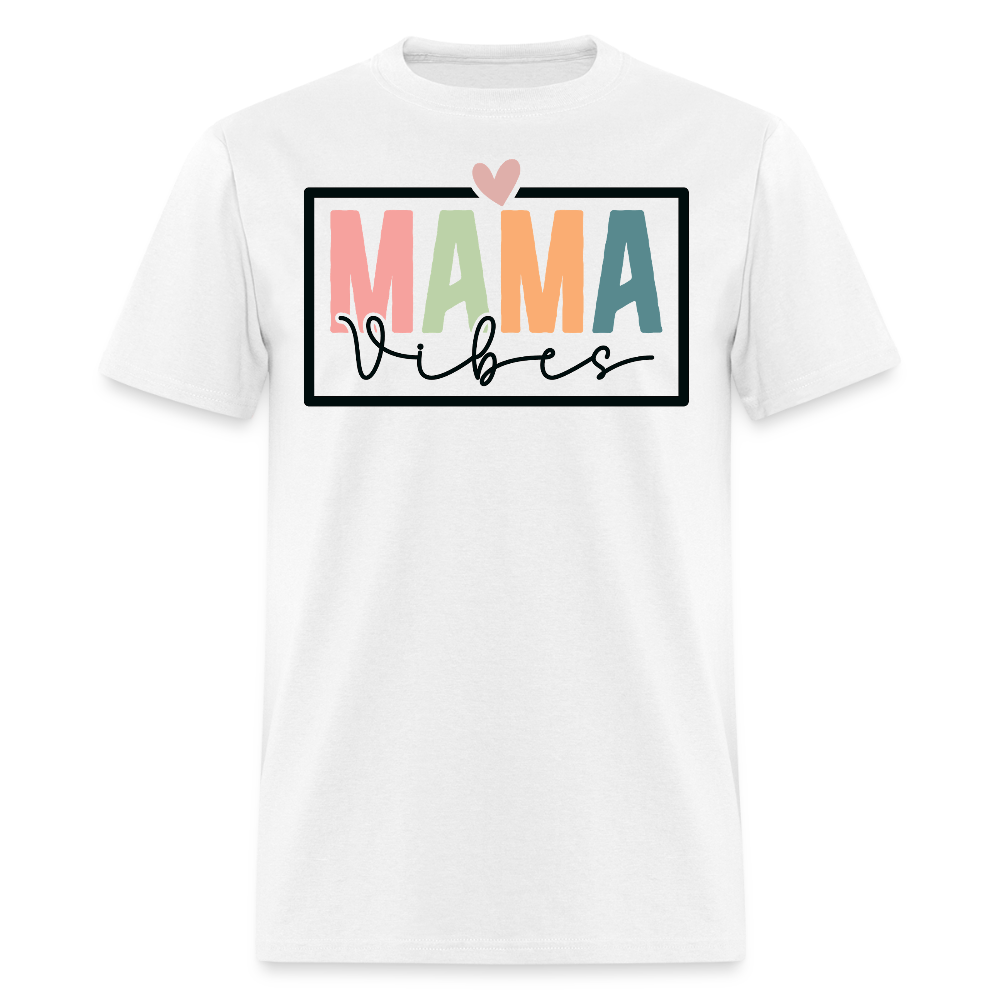 Mama Vibes Graphic Tee Mother’s Day Gift T-shirt - white