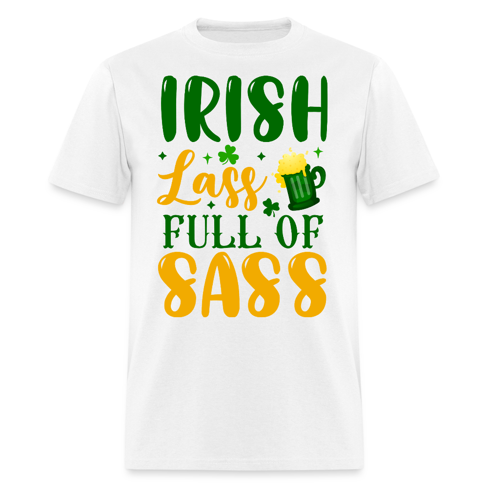 Irish lass St Patrick’s Day Tee Sassy Irish Girl T-shirt - white