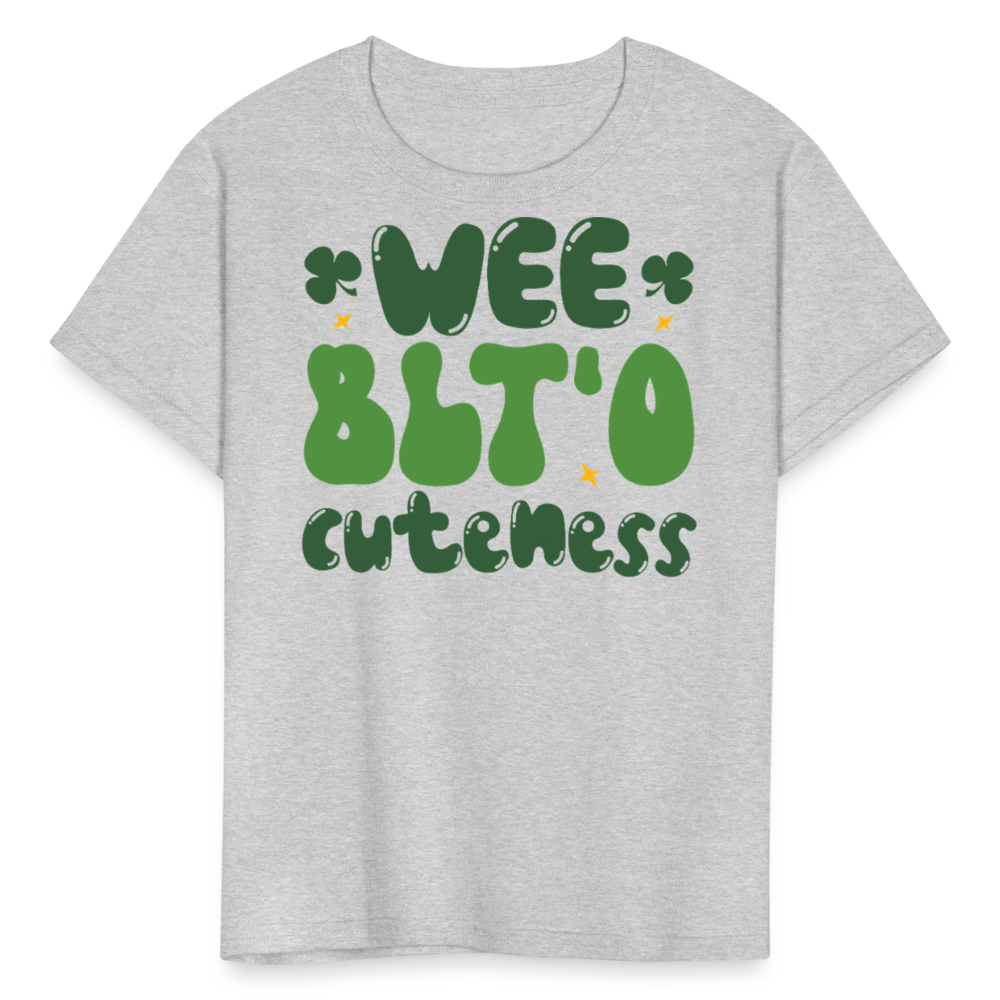 Wee Bit'o Cuteness St Paddy’s Day Kids T-shirt - heather gray