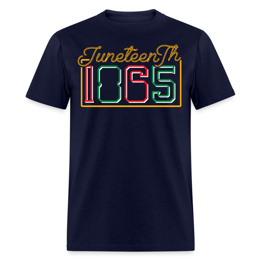 African American Freedom Celebration Juneteenth 1865 T-shirt - navy