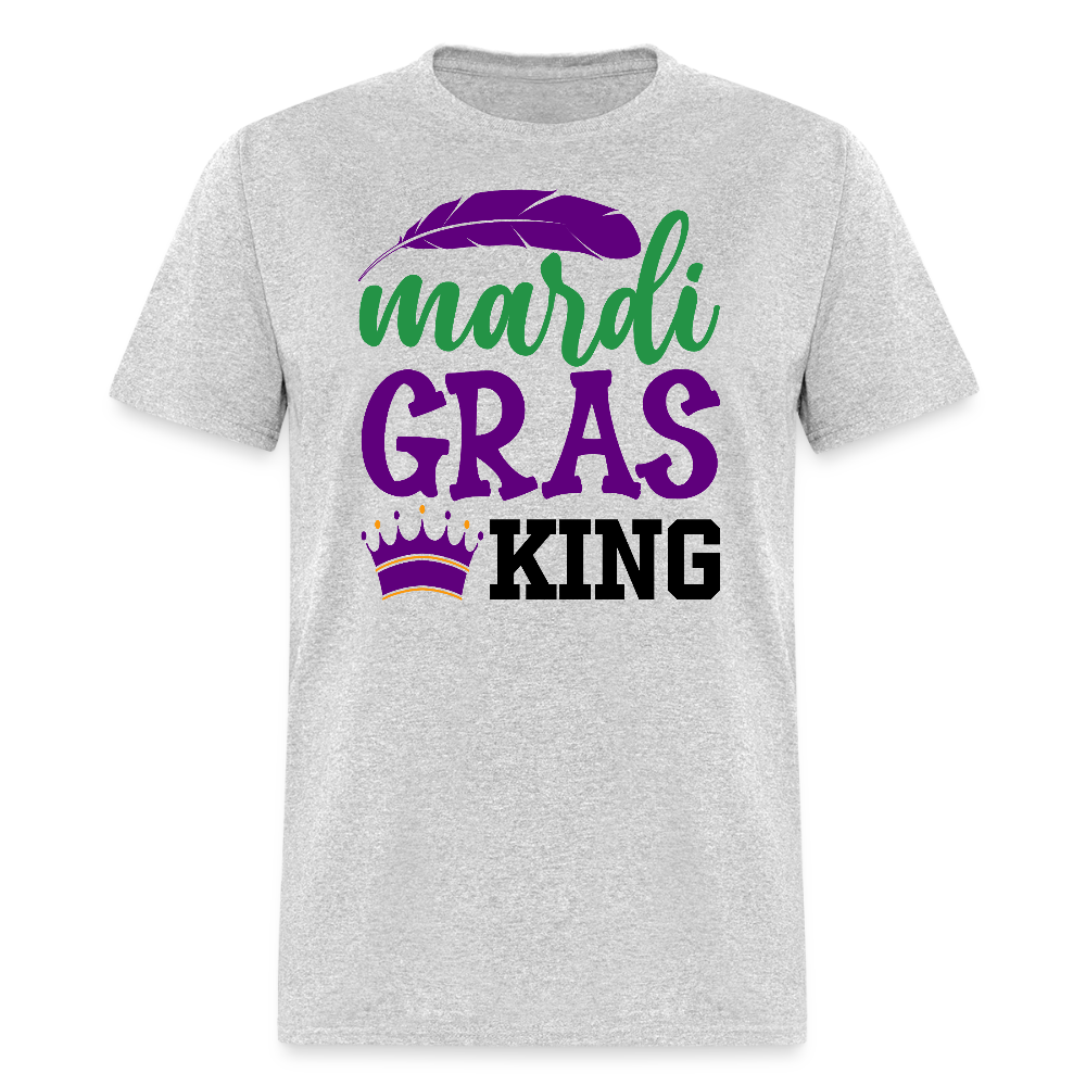 Mardi Gras King Shirt For Men Carnival Season T-shirt - heather gray