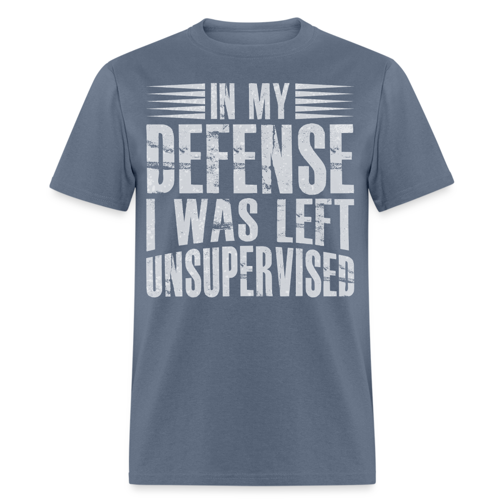 Unique In My Defense Graphic Tees Unisex Classic T-Shirt - denim