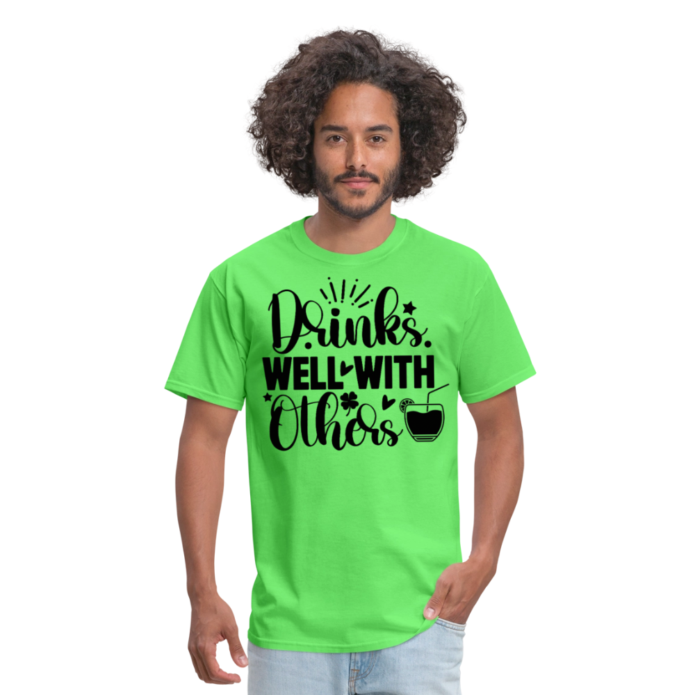 St. Patrick's Day Tee – Drinks Well with Others Shirt - kiwi