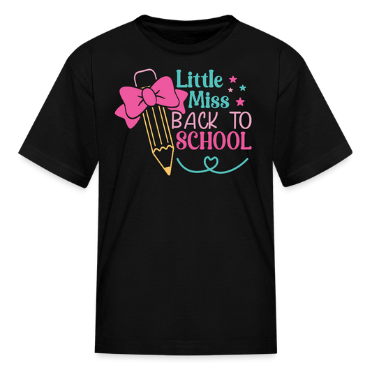 Little Miss Back To School T-Shirt - black