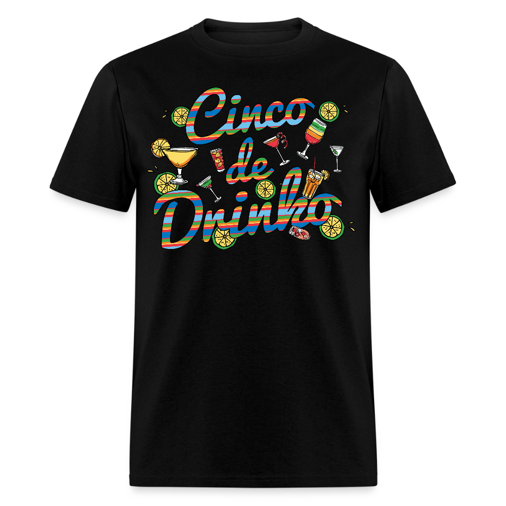 Funny Cinco De Mayo Drinking Tee Margarita and Tequila Lover T-shirt - black