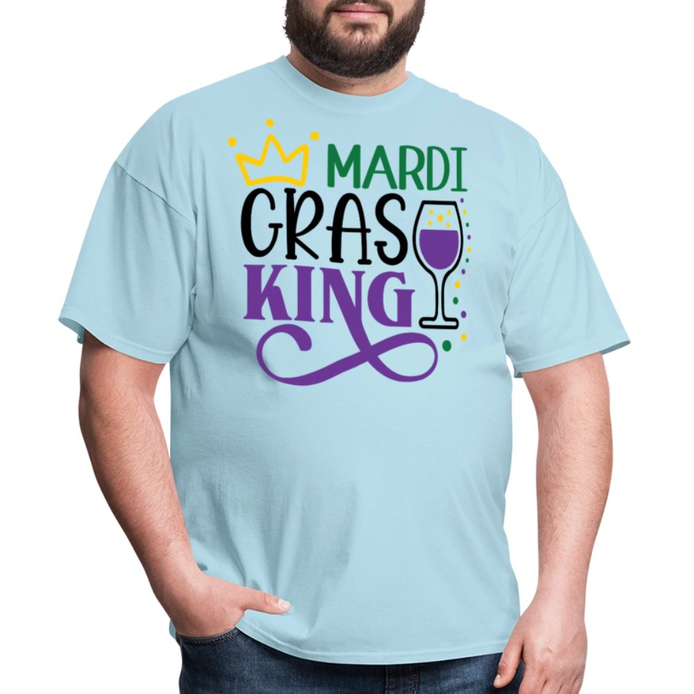 Funny Mardi Gras Party Outfit for Guys Mardi Gras Drinking T-shirt - powder blue