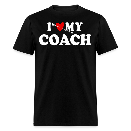 I Love My Coach Appreciation Gift T-shirt - black