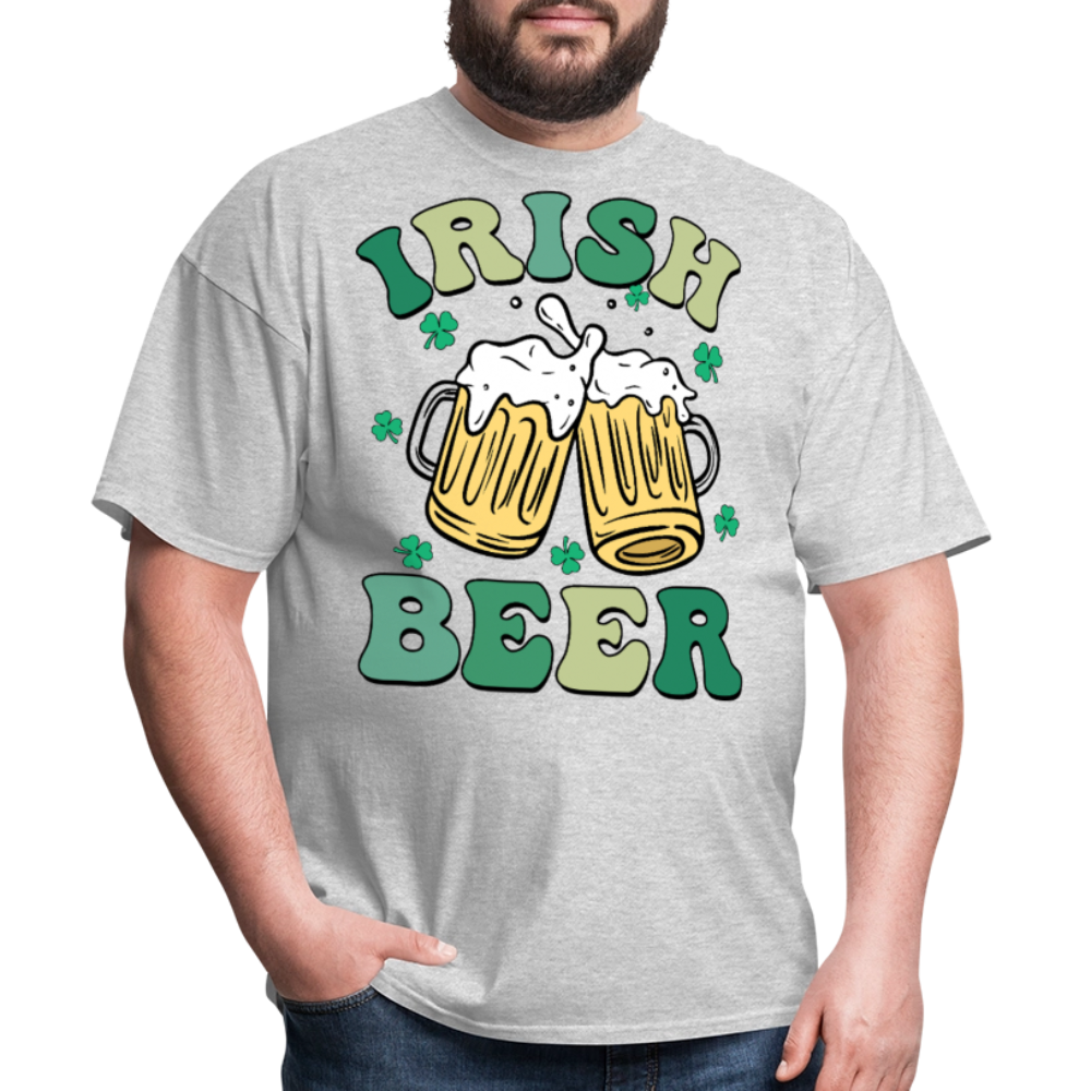 Funny Irish Beer Tee For St Patrick’s Day T-shirt - heather gray