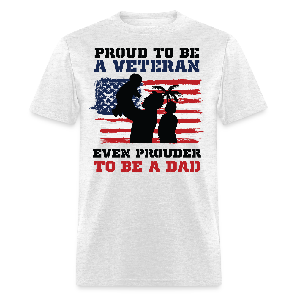Father's Day Gift For Veteran Military Dad T-shirt - light heather gray