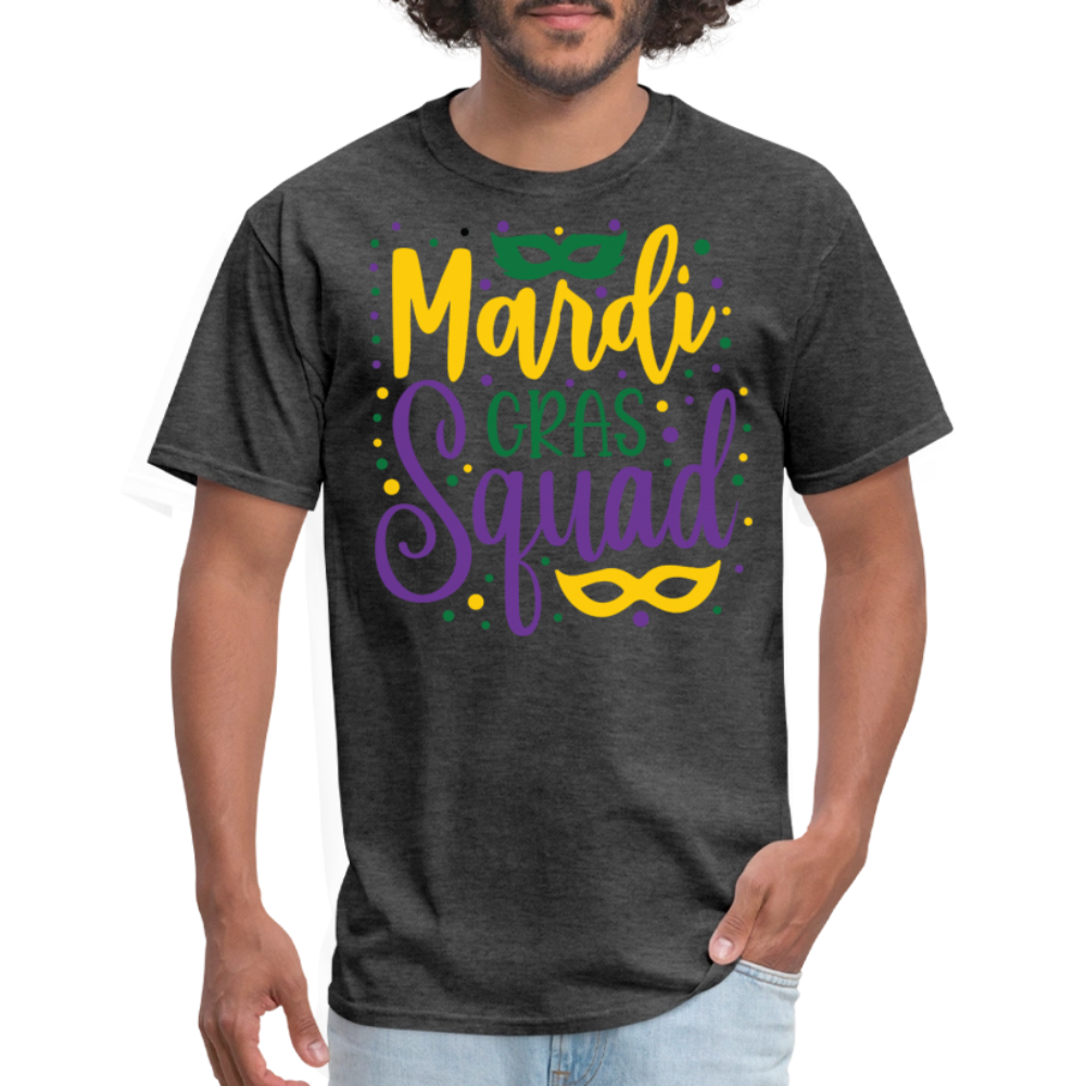 Mardi Gras Squad Matching Shirts Louisiana Carnival Party T-shirt - heather black