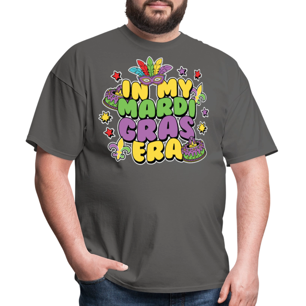 In My Mardi Gras Era Tee For Festival Goers Colorful Mardi Gras Party T-shirt - charcoal